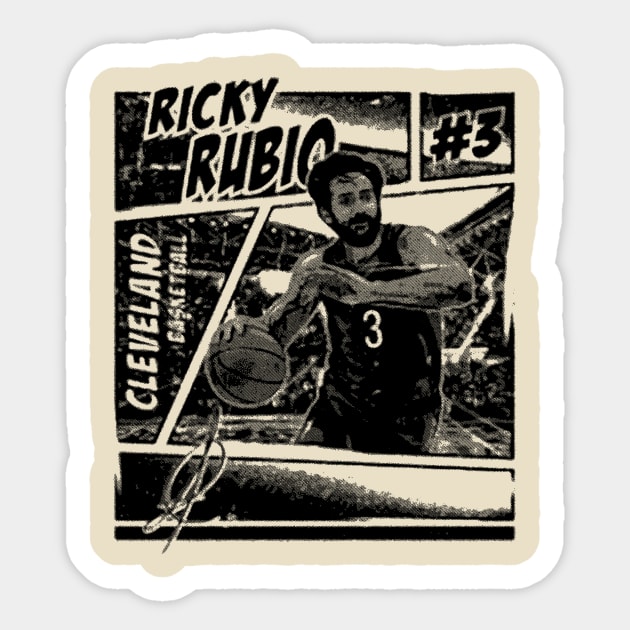 Ricky Rubio(Spanish basketball point guard) Sticker by alesyacaitlin